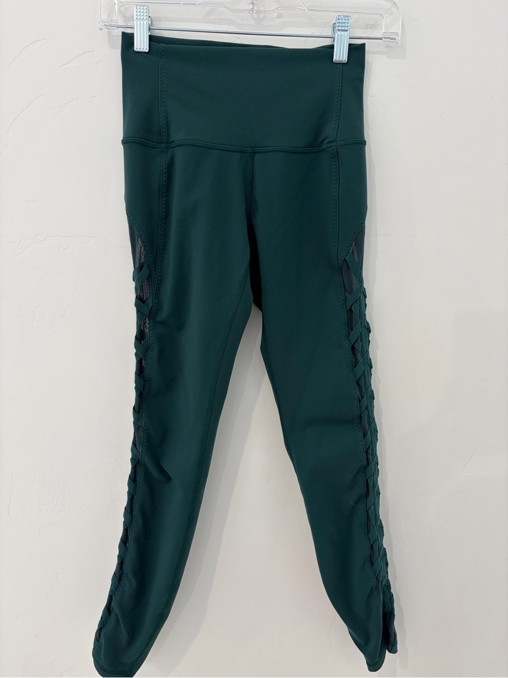 Lululemon Wunder Under Mesh Lattice Leggings Green Size 4